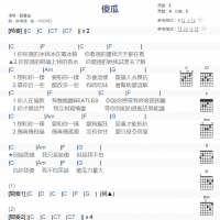 苏慧伦《傻瓜》和弦吉他谱