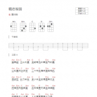 屠洪刚精忠报国吉他谱和弦版