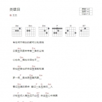 王杰《英雄泪》和弦吉他谱C调