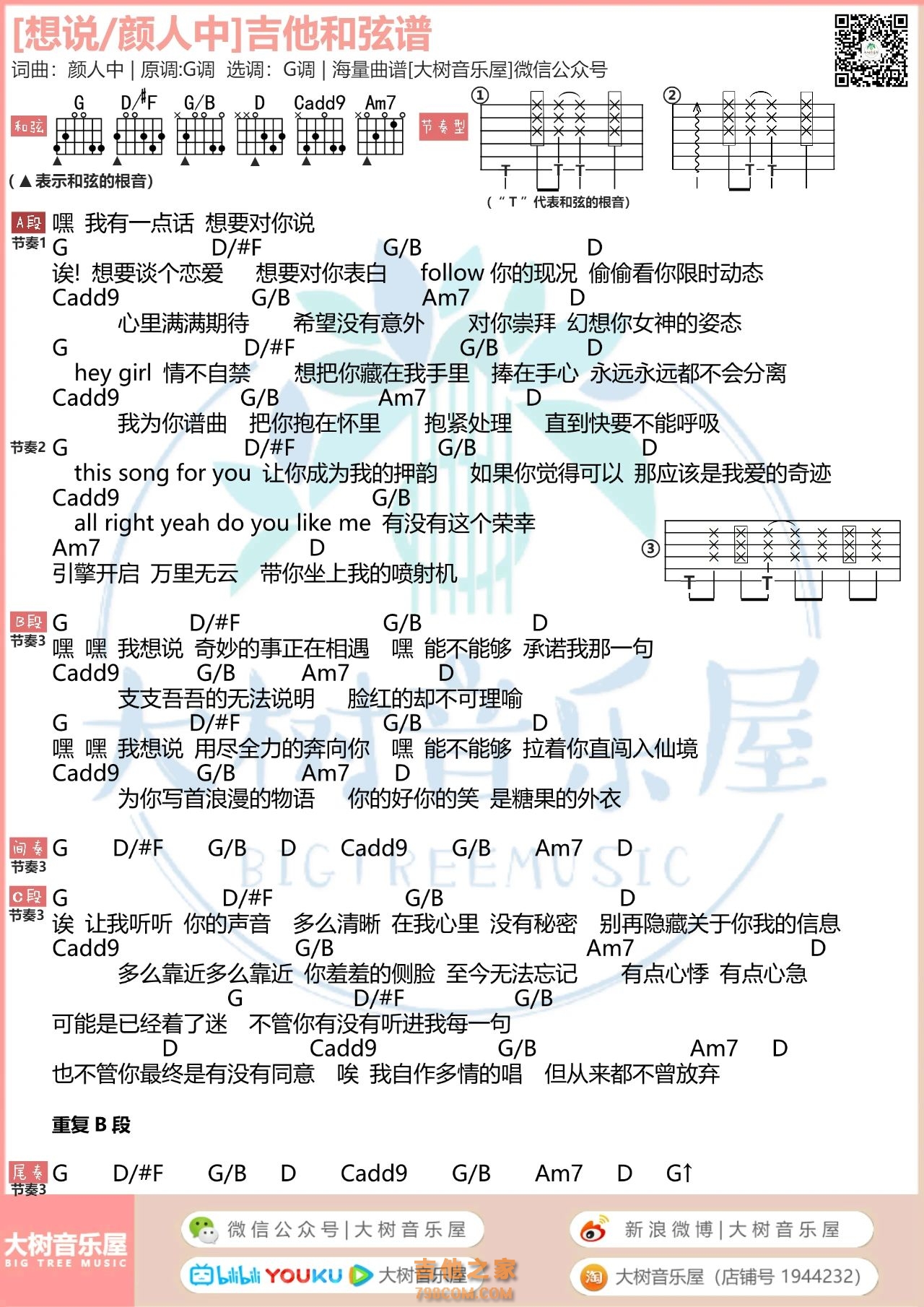 可是你说吉他谱 - 张德伊玲 - G调吉他弹唱谱 - 琴谱网