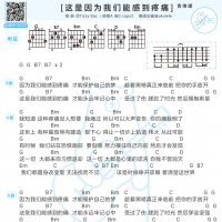 这是因为我们能感到疼痛吉他谱 Tizzy Bac 和弦弹唱版 白熊音乐 ...