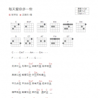 [每天爱你多一些吉他谱]张学友《每天爱你多一些》和弦吉他谱 ...