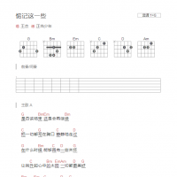 [惦记这一些吉他谱]王杰《惦记这一些》和弦吉他谱G调