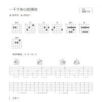 [一千个伤心的理由吉他谱]张学友《一千个伤心的理由》和弦吉他谱G调 ...