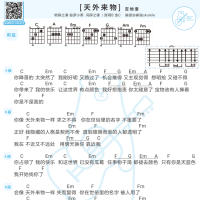 [天外来物吉他谱]薛之谦《天外来物》和弦吉他谱 白熊音乐