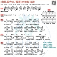 香香/杨臣刚《老鼠爱大米》吉他弹唱曲谱 大树音乐屋