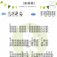 [儿歌]《卖报歌》尤克里里谱及教学视频 白熊音乐