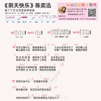 陈奕迅《阴天快乐》尤克里里弹唱谱及教学视频 喵了个艺