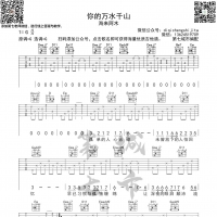[抖音热歌]你的万水千山 海来阿木 吉他谱