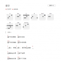 星空吉他谱C调和弦版 五月天