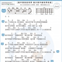 我不想改变世界 我只想不被世界改变尤克里里谱 八三夭 白熊音乐 ...