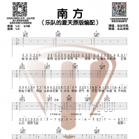 [乐夏Live版本]达达乐队《南方》C调吉他谱  山山吉他