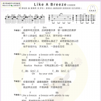Like A Breeze尤克里里谱 谭松韵[以家人之名插曲]白熊音乐