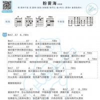 易烊千玺《粉雾海》吉他谱和弦男生版 白熊音乐