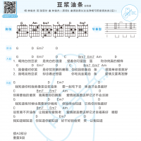 林俊杰《豆浆油条》吉他谱和弦版及歌词  白熊音乐