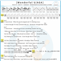 Wonderful U/圆吉他谱+尤克里里弹唱谱 AGA江海迦 白熊音乐