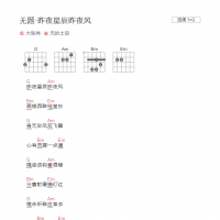 无题·昨夜星辰昨夜风吉他谱G调和弦版 大张伟