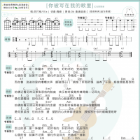 你被写在我的歌里尤克里里弹唱谱及教学视频 苏打绿/Ella 白熊音乐 ...