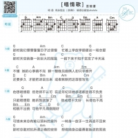 唱情歌吉他谱和弦版及歌词 余佳运 白熊音乐