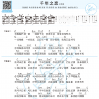 [热剧琉璃插曲]千年之恋吉他谱和弦版 双笙 白熊音乐
