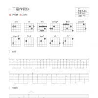一千遍我爱你吉他谱和弦版 伊能静