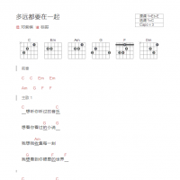 多远都要在一起吉他谱和弦版  邓紫棋