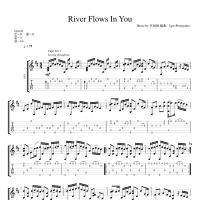 River flows in You吉他指弹谱 吉他专家