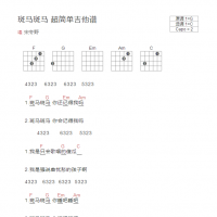 斑马斑马 超简单吉他谱 宋冬野