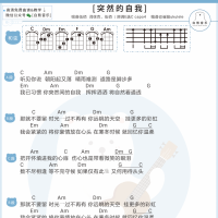 伍佰/黄小琥《突然的自我》尤克里里谱 白熊音乐
