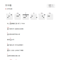 芳华慢吉他谱C和弦版 封茗囧菌