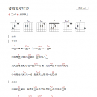 披着狼皮的狼吉他谱C调和弦版 刀郎