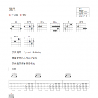 [天后粤语版]面具吉他谱和弦版 许廷铿