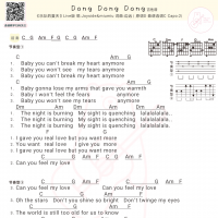 [乐队的夏天2]Joyside与Miumiu《Dong Dong Dong》吉他谱和弦版及歌词 白熊音乐 ...