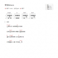野狼disco吉他谱和弦版  橙子 cover：宝石gem