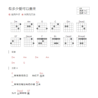 有多少爱可以重来吉他谱C调和弦版 迪克牛仔