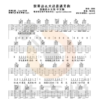 世界这么大还是遇见你吉他谱及教学视频 唯音悦