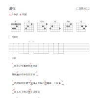 遇到吉他谱C调和弦版 方雅贤