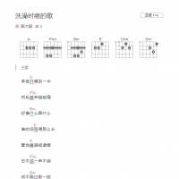 洗澡时唱的歌吉他谱A调和弦谱 莫文蔚