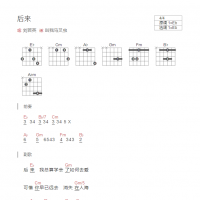 后来吉他谱和弦版  刘若英