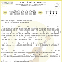 午睡留声机《I Will Miss You》尤克里里谱 白熊音乐