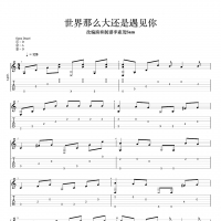 世界那么大还是遇见你吉他指弹谱 李森茂Sam
