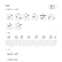 [带前奏]房间吉他谱C调和弦版 刘瑞琦
