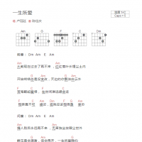 [男生版]一生所爱吉他谱C调和弦版 卢冠廷