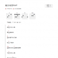 魔法城堡RAP吉他谱C调和弦版 TFBOYS