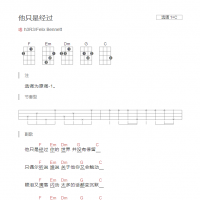 他只是经过尤克里里谱C调 h3R3/Felix Bennett