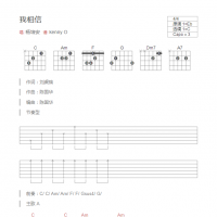我相信吉他谱和弦版 杨培安