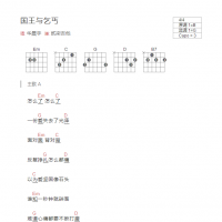 国王与乞丐吉他谱和弦版 华晨宇