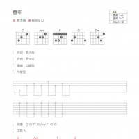 童年吉他谱和弦版 罗大佑