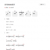 新鸳鸯蝴蝶梦吉他谱C调和弦版 黄安