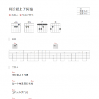 阿珍爱上了阿强吉他谱C调和弦版 五条人